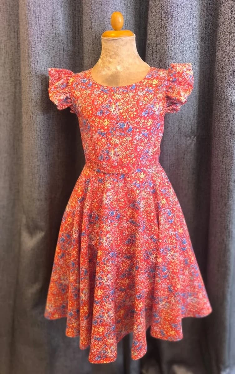 Coral Wildflower Flutter Dress - view 1