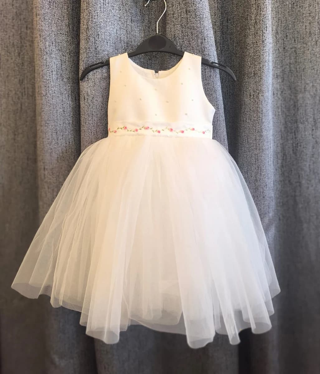 Snowflake Pearl Toddler Dress